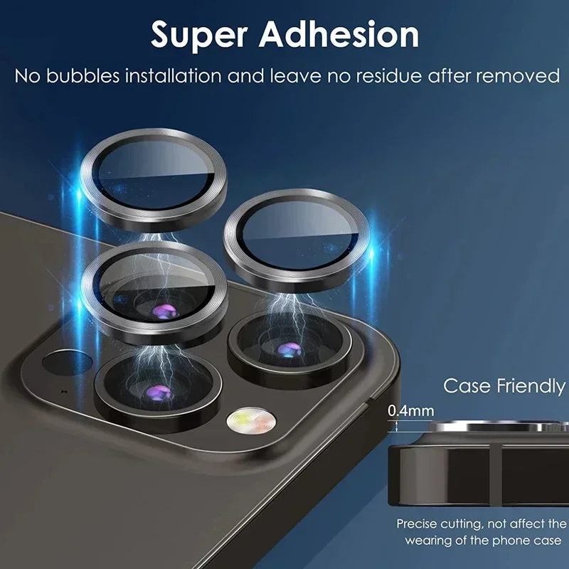 Lot de 3 Protection d'objectif en verres pour iPhone 15, 13, 12, 11, 14,.... PRO MAX
