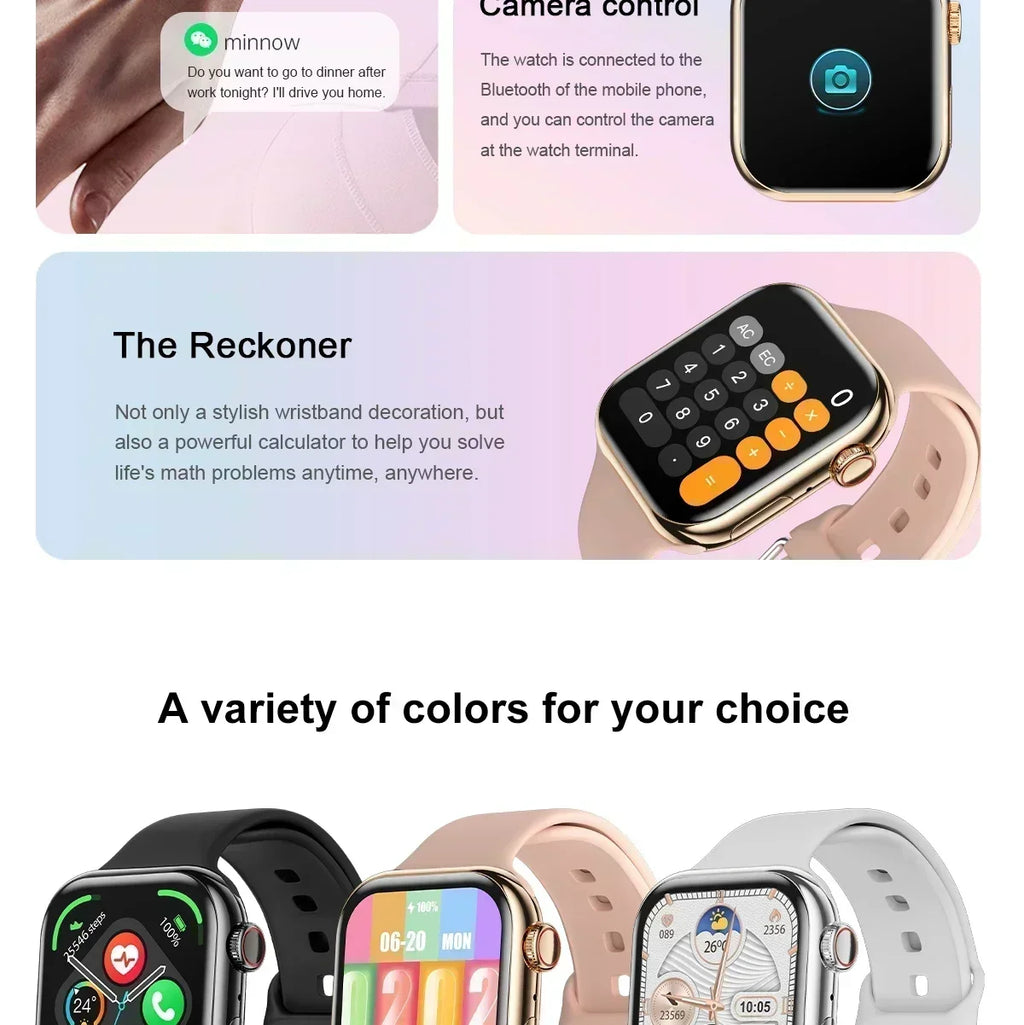 New 2025 Original For Apple Watch 10 Smart Watch Men Body Temperature Bluetooth Call NFC GPS Sports Women SmartWatch for Apple