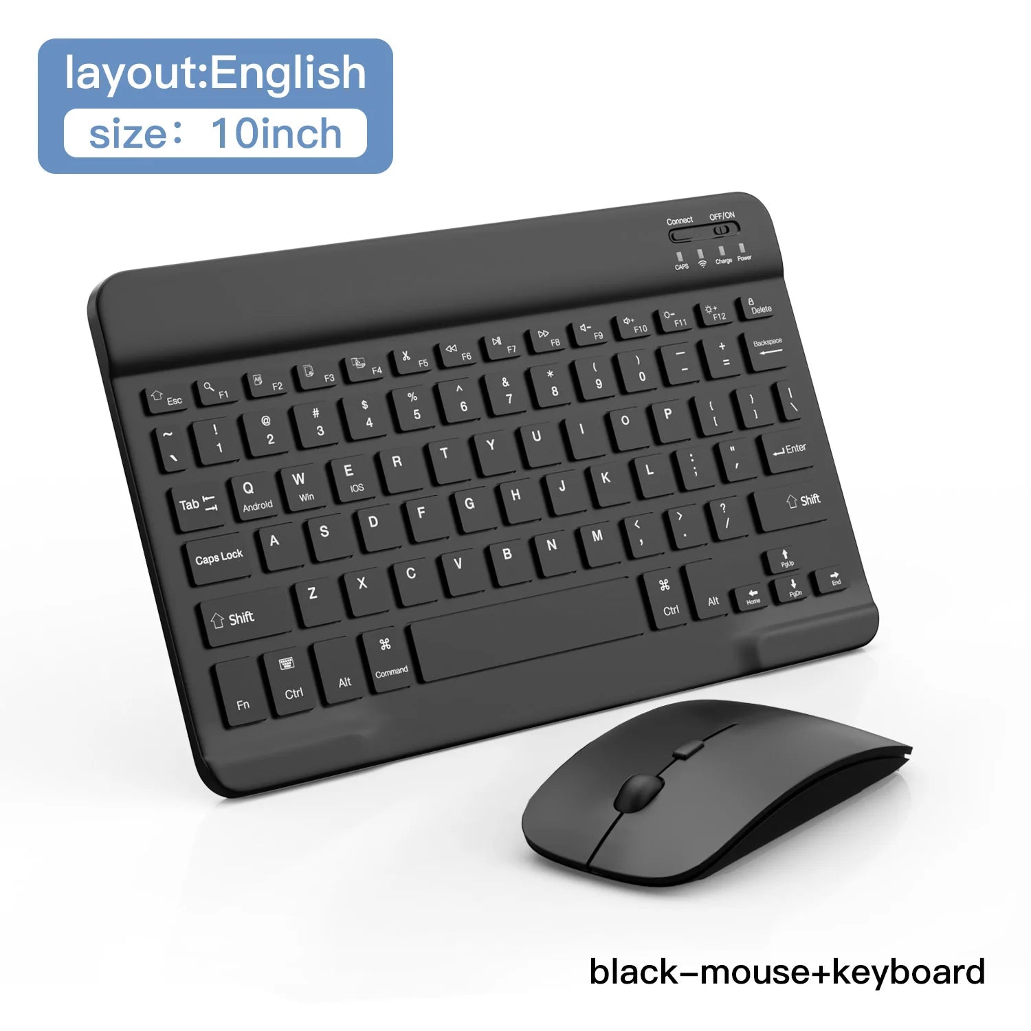 Clavier et souris Bluetooth rétroéclairés RGB multicolores pour iPad, tablette et ordinateur