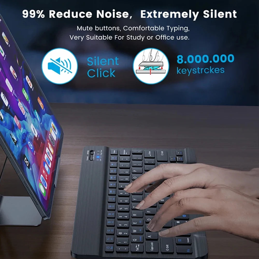 Clavier et souris Bluetooth rétroéclairés RGB multicolores pour iPad, tablette et ordinateur